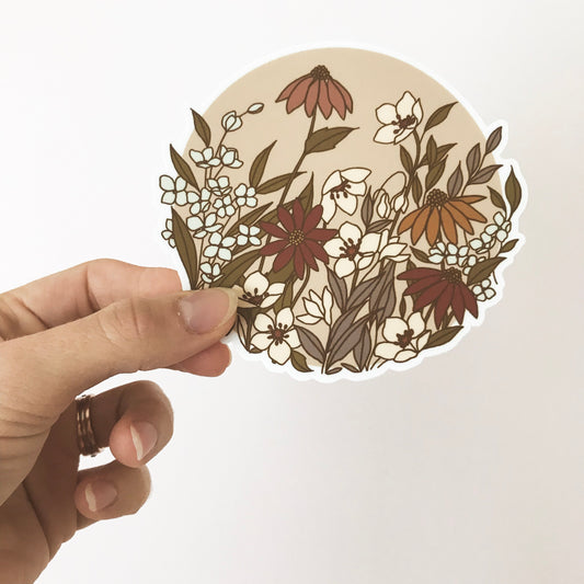Large Wildflower Vinyl Sticker {single}