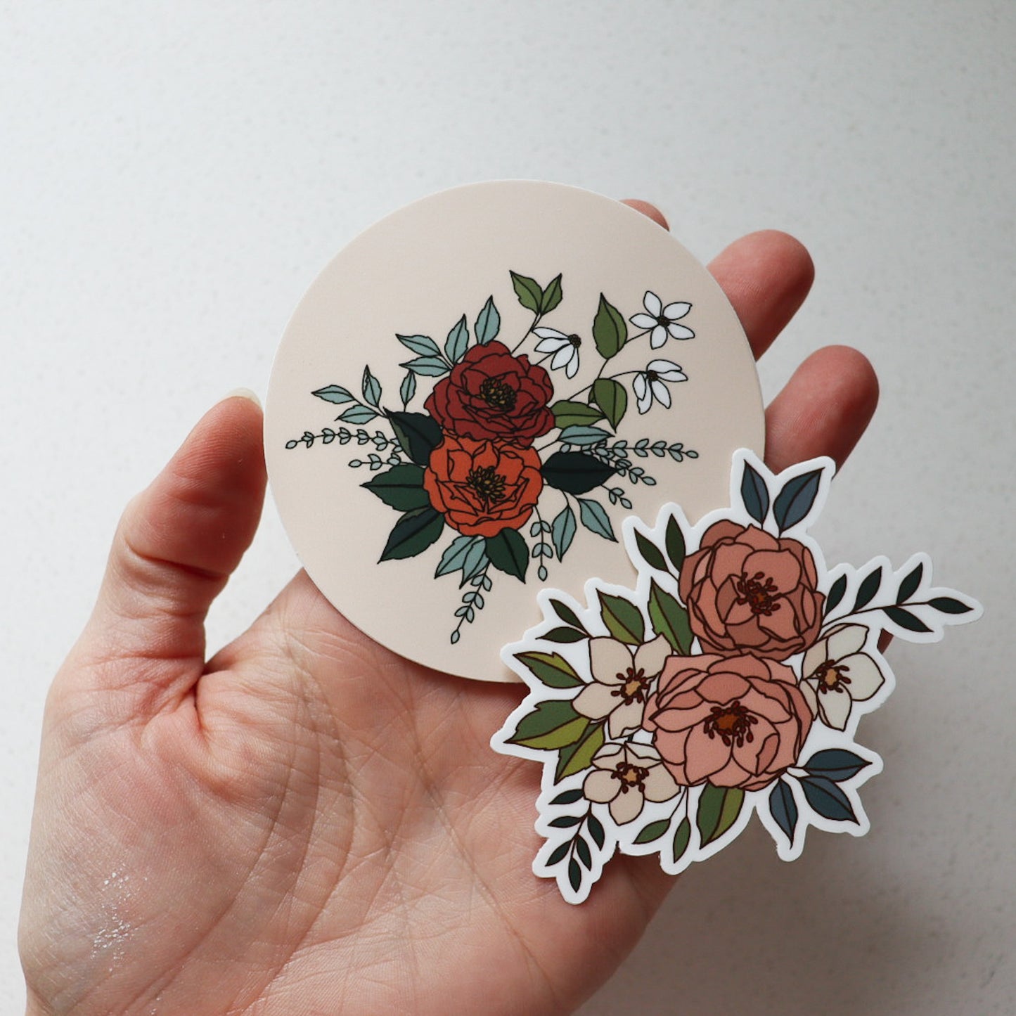 Sticker Set {Peony + Wild Rose}