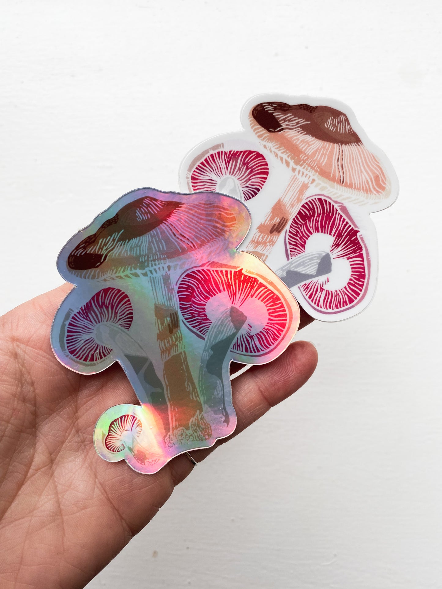 Holographic Stickers {Moth or Mushroom}