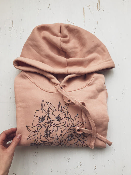 The Live-in Cropped Hoodie {Faded Peach}