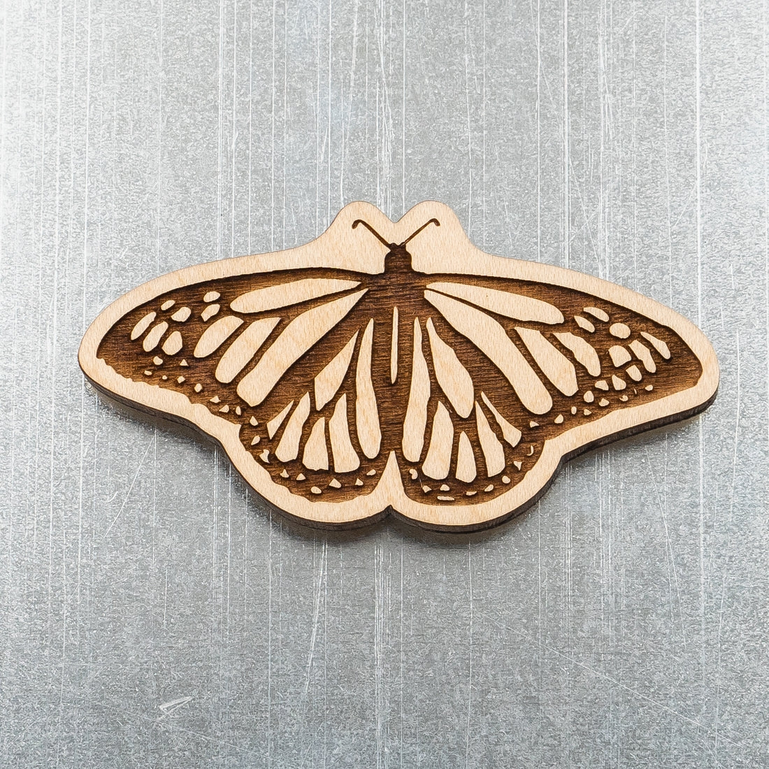 Monarch Butterfly Sustainable Wood Magnet