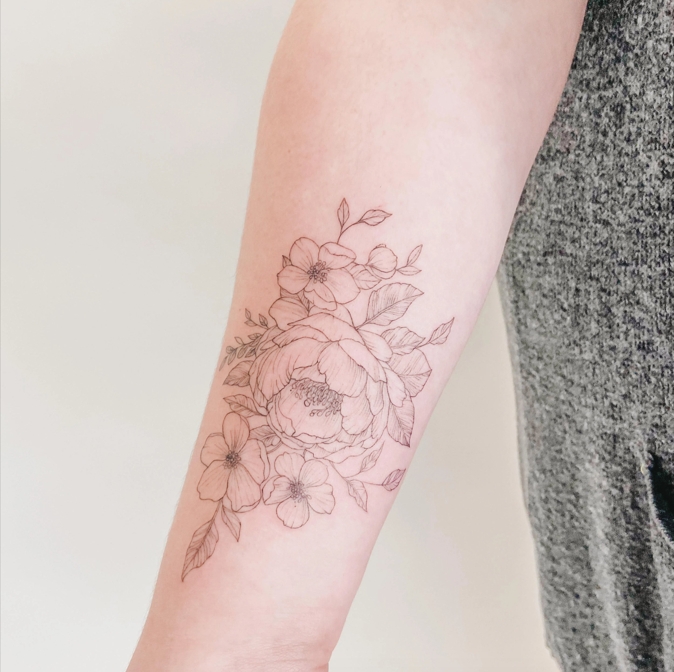 Custom Floral Tattoo Design {Large}