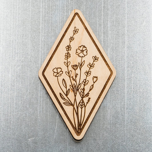Wildflower Sustainable Wood Magnet